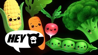 Hey Bear Sensory  Funky Veggies  Fun Dance Animation with Music Baby Sensory [upl. by Minsat488]