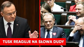 Wybuchnęli śmiechem po słowach Dudy Tusk aż pokręcił głową [upl. by Monroy]