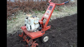 Gilson 5 HP Rototiller Tilling [upl. by Len431]