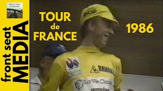 Cycling Tour de France 1986  LeMond Attacks Hinault in the Alps  Part 4 of 8 [upl. by Nosimaj]