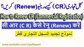 How to Renew C R Commercial Registration Qatar How to Fill Up Form For CR Renew  Gulf Xpert [upl. by Dent]