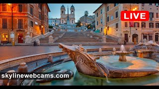 Recorded Footage Live Webcam from Piazza di Spagna  Rome [upl. by Hound220]