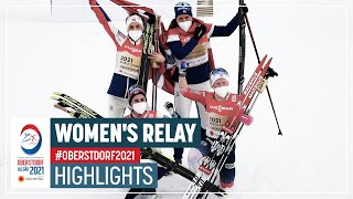 Norway regain the title  Womens Relay  2021 FIS Nordic World Ski Championships [upl. by Alyose]