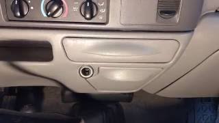 Remove cupholder 1999 F250 Super Duty Ford Diesel [upl. by Aisatnaf]