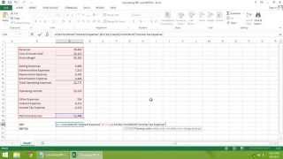 Excel 2013 Tutorial  How to Calculate EBIT and EBITDA [upl. by Goddart]