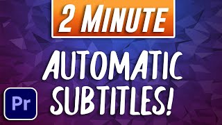 Adding Automatic Subtitles in Adobe Premiere Pro [upl. by Irec]