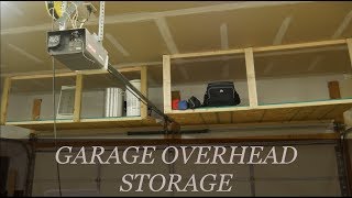 Easy DIY Overhead Garage Storage Rack [upl. by Nalyad422]