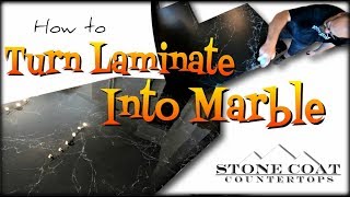 Turn Laminate into Marble epoxy countertop diy [upl. by Emmeline]