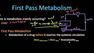 First Pass Metabolism  Pharmacology Lect 6 [upl. by Recha897]