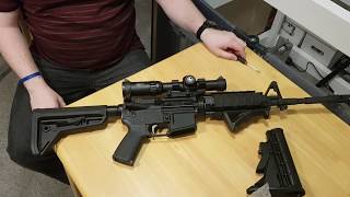 HOW TO remove the Standard Stock and Install Magpul MOE SL Stock on M4AR15 Rifle [upl. by Aryn]