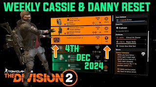 The Division 2  WEEKLY CASSIE amp DANNY RESET TU22  December 4th 2024 [upl. by Nealah]