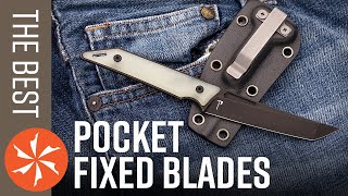 Best Pocket Fixed Blade EDC Knives in 2021 [upl. by Mufi]