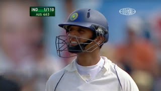 Rahul Dravid Waves His Bat After Scoring 1 Run from 40 Balls  Crowd Cheers And Applauds [upl. by Nol613]