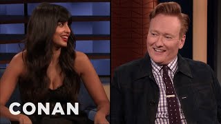 Jameela Jamil Had Crushes On Conan amp Forrest Gump Growing Up  CONAN on TBS [upl. by Eelahs428]