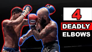 4 DEADLY Muay Thai Elbow KO Techniques [upl. by Elrak]