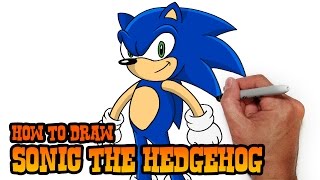 How to Draw Sonic the Hedgehog Video Lesson [upl. by Enaitsirhc]