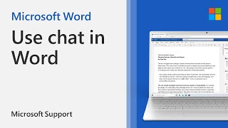 How to chat in Word  Microsoft [upl. by Ashlee]