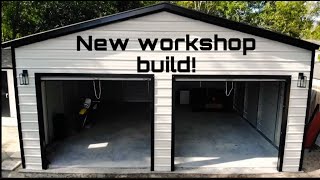 24 x 25‘ metal building workshop garage build installation [upl. by Melly]