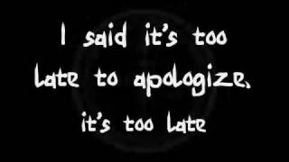 Timbaland  Apologize ft OneRepublic Lyrics [upl. by Anitniuq475]