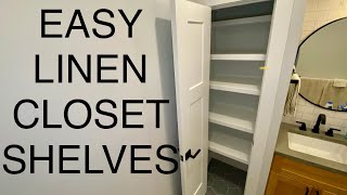 DIY Closet Shelves Fast Cheap and Easy [upl. by Anayet]