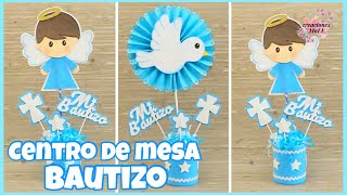 CENTRO DE MESA PARA BAUTIZO DE NIÑO  DIY [upl. by Doi121]