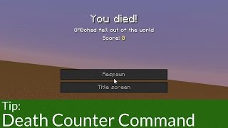 How To Setup a Death Counter in Minecraft [upl. by Zampino80]