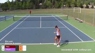 Tennis Female Pro vs Amateur Male [upl. by Hillyer571]