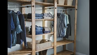 Build a Closet How to Build Industrial Style Closet  Freestanding [upl. by Adebayo]