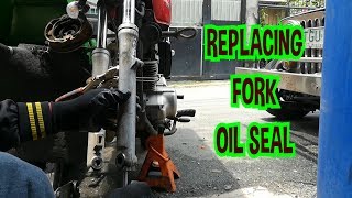 How to Replace FORK OIL SEAL on MOTORCYCLE SHORCUT METHOD [upl. by Honeywell]