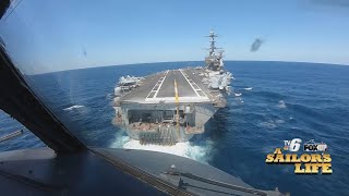 Landing and living on a US Navy Aircraft Carrier  A Sailors Life TV6 News April 2019 [upl. by Delwin693]