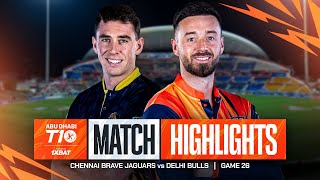 2024 Abu Dhabi T10 I Match 26 Highlights Delhi Bulls vs Chennai Brave Jaguars  Season 8 [upl. by Amikan]