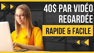 GAGNER DE LARGENT 40€ PAR VIDÉO REGARDÉE [upl. by Etteb]