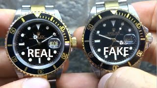 How to Spot a Fake Rolex  Comparing a Real to a Fake [upl. by Najed789]