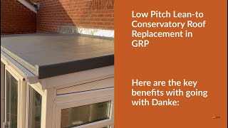 Leanto conservatory roof replacement in GRP [upl. by Dlareg468]