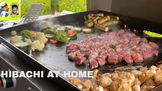 Hibachi At Home on the Grill Blackstone Grill [upl. by Bocaj]