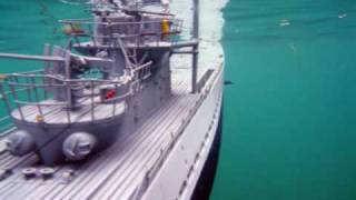 Underwater Video RC Submarine  UBoat Hunts Aircraft Carrier [upl. by Annaitsirhc414]