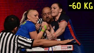 World Arm Wrestling Championship 2018 Senior Women 60 kg Right hand Qualification [upl. by Asyen]