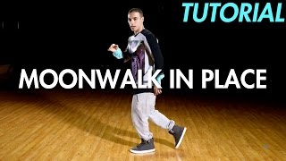 How to Moonwalk in Place Dance Moves Tutorial  Mihran Kirakosian [upl. by Marler]