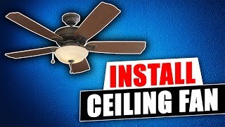 How to install a Harbor Breeze Ceiling Fan from Lowes [upl. by Jeminah]