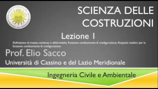 Scienza delle Costruzioni Lezione 1 [upl. by Alair]