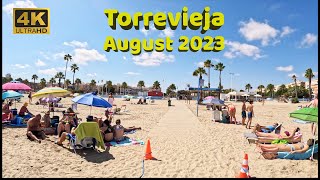 4K Torrevieja Costa Blanca Spain⎮August 2023⎮Walking Tour⎮ Featuring Playa de Los Naúfragos 🇪🇸 [upl. by Winterbottom992]