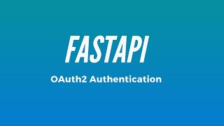 FastAPI Authentication Example With OAuth2 JSON Web Tokens and Tortoise ORM [upl. by Bull]