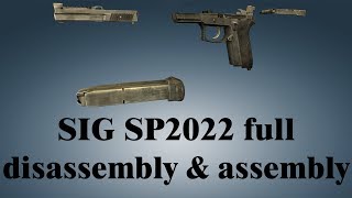 SIG SP2022 full disassembly amp assembly [upl. by Bitthia356]