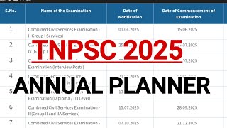 2025 TNPSC ANNUAL PLANNER [upl. by Ardnoel469]