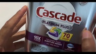 Cascade Platinum Plus Dishwasher Pods REVIEW [upl. by Drawyeh]