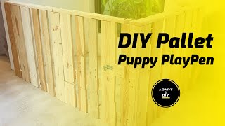 DIY Pallet Puppy Playpen [upl. by Hoye]