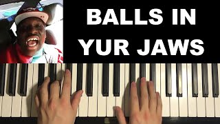 How To Play  Can I Put My Balls in Yo Jaws Piano Tutorial Lesson [upl. by Douville]