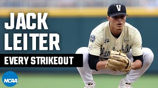 Every Jack Leiter strikeout from 2021 NCAA baseball tournament [upl. by Hajar922]