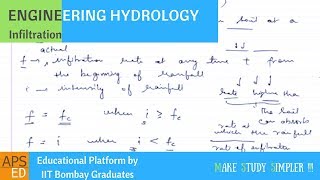 Infiltration  Engineering Hydrology [upl. by Secnarf]