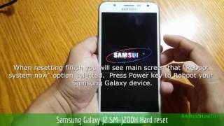 Samsung Galaxy J2 SMJ200H Hard reset [upl. by Colley740]